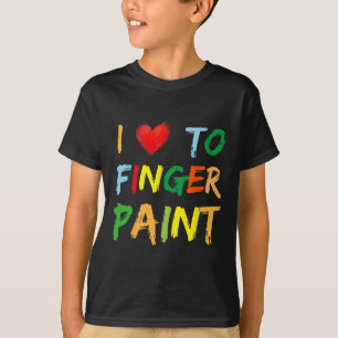 I Heart Love To Finger Paint I'm Paint Cute Couple T-Shirt