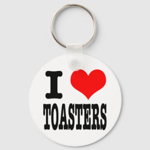 I HEART (LOVE) TOASTERS KEYCHAIN