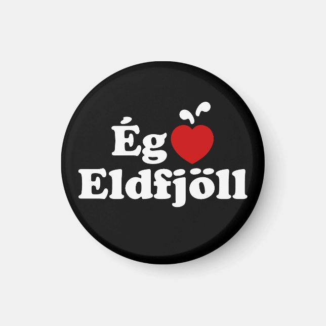 I Heart (Love) Volcanoes [Ég Elska Eldfjöll] Magnet (Front)