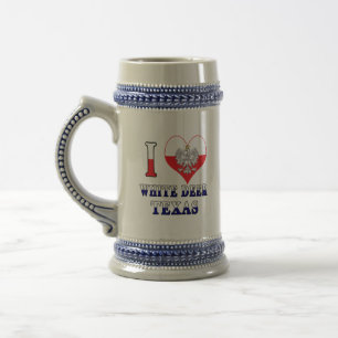 I Heart Love White Deer Texas Beer Stein