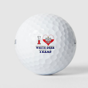 I Heart Love White Deer Texas Golf Balls