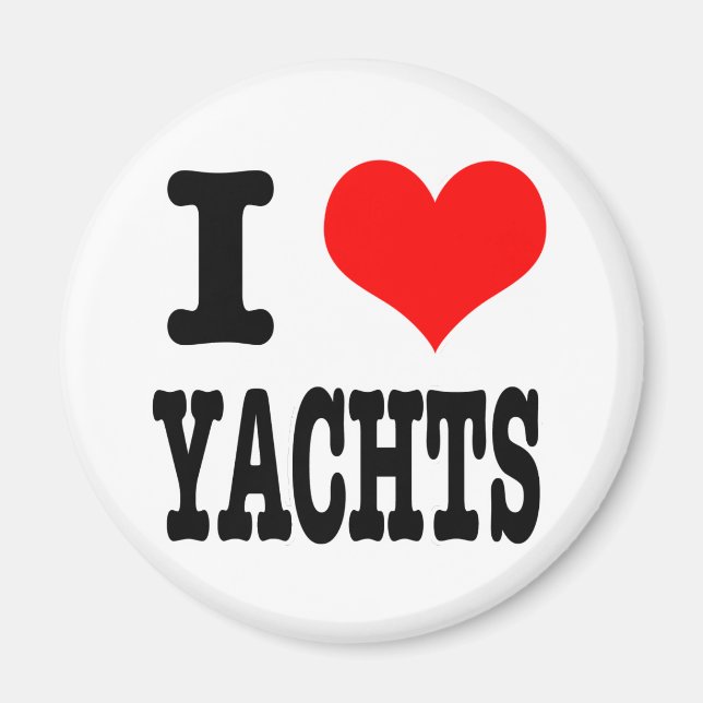 I HEART (LOVE) YACHTS MAGNET (Front)