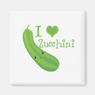 I Heart (love) Zucchini Magnet