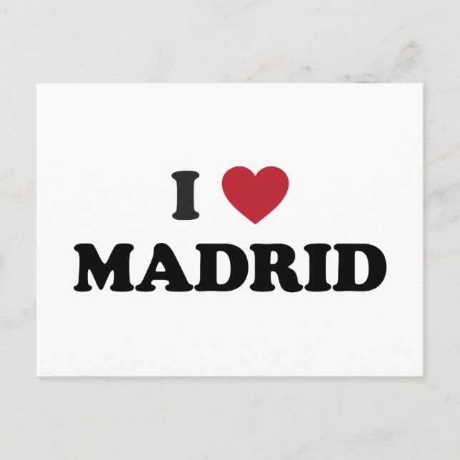 I Heart Madrid Spain Postcard (Front)