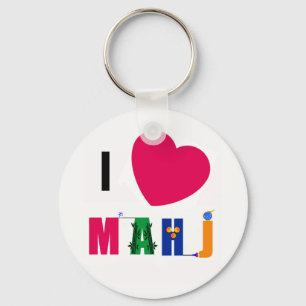 I Heart Mahj keychain