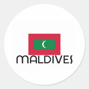 I HEART MALDIVES CLASSIC ROUND STICKER