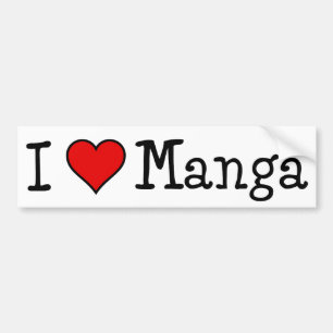 I HEART MANGA BUMPER STICKER