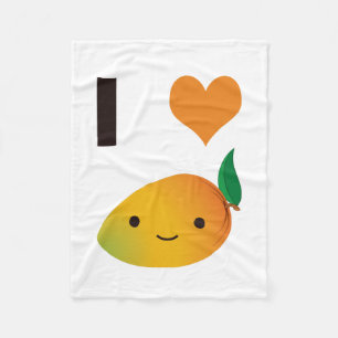 I heart Mango Fleece Blanket