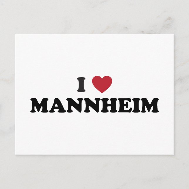 I Heart mannheim germany Postcard (Front)