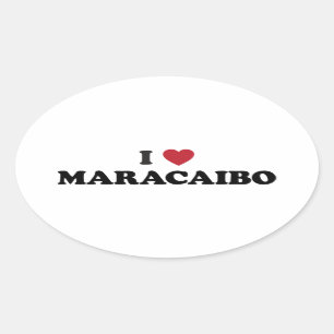 I Heart Maracaibo Venezuela Oval Sticker
