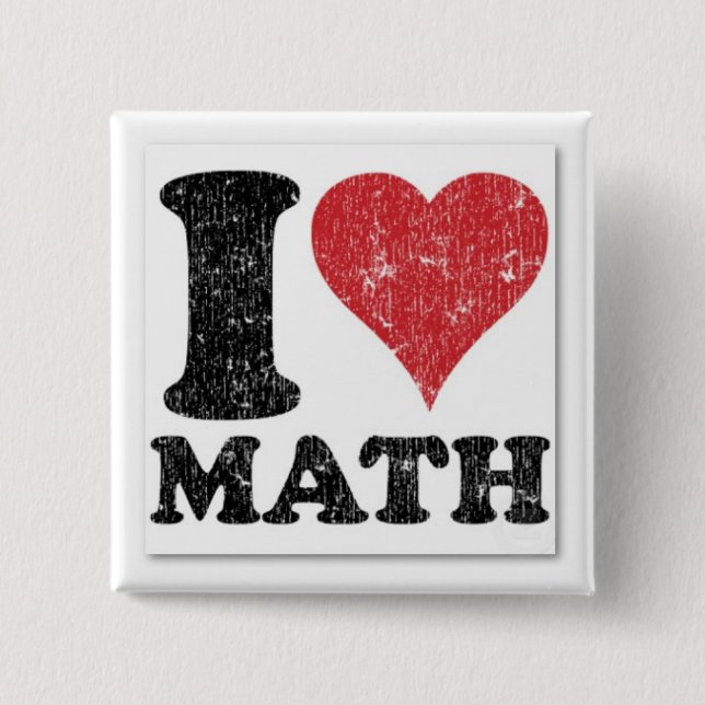 I Heart Math Pin (Front)