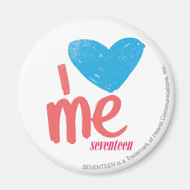 I Heart Me Aqua/Pink Magnet (Front)