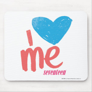 I Heart Me Aqua/Pink Mouse Pad
