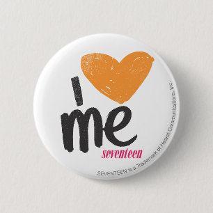 I Heart Me Orange 2 Inch Round Button