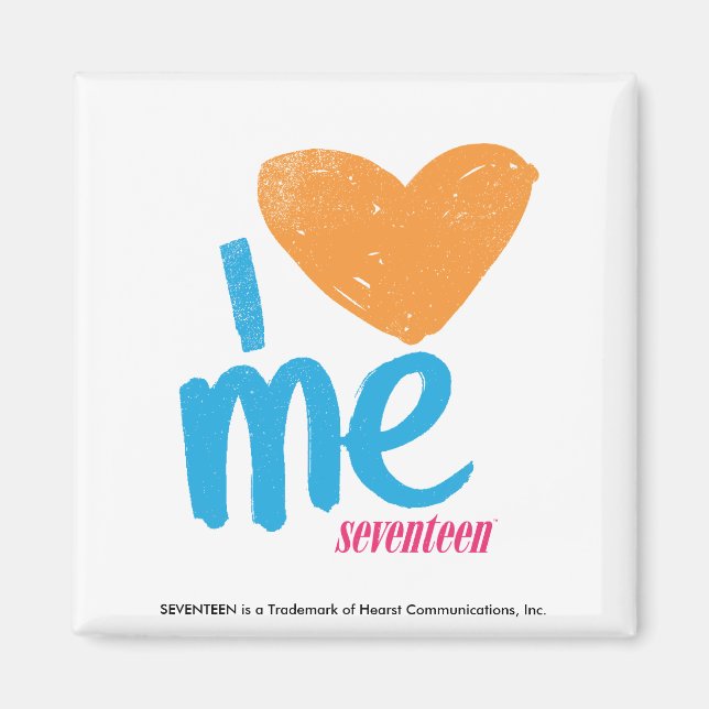 I Heart Me Orange/Aqua Magnet (Front)