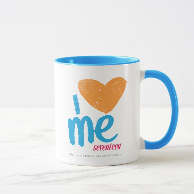 I Heart Me Orange/Aqua Mug (Right)