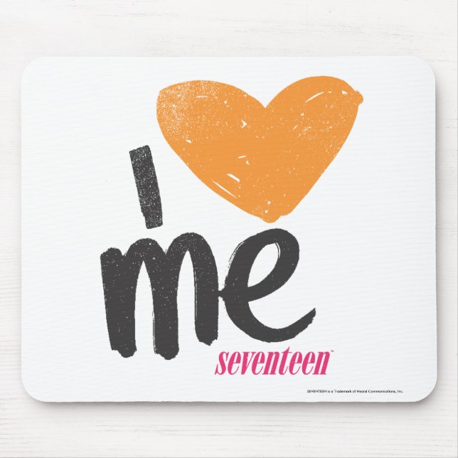 I Heart Me Orange Mouse Pad (Front)
