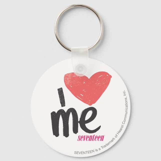 I Heart Me Pink Keychain (Front)