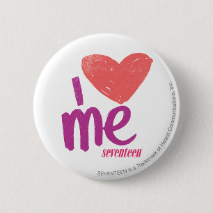 I Heart Me Pink/Purple 2 Inch Round Button