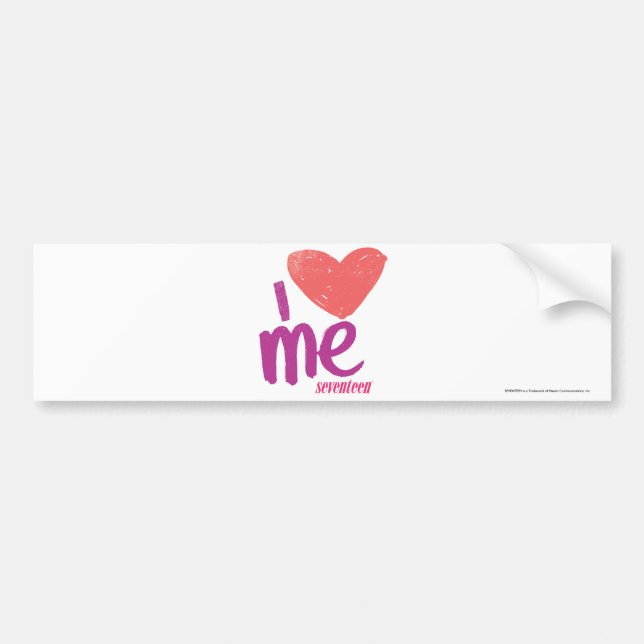 I Heart Me Pink/Purple Bumper Sticker (Front)