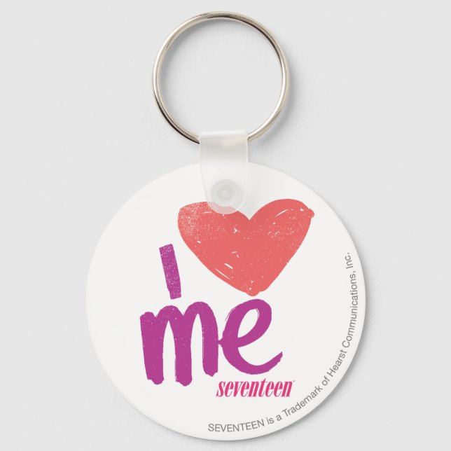 I Heart Me Pink/Purple Keychain (Front)