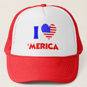 I heart merica trucker hat