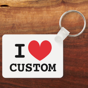 I heart metal keychain template