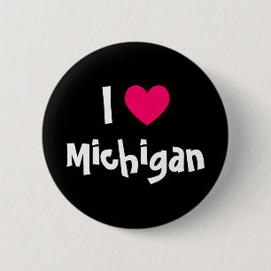 I Heart Michigan 2 Inch Round Button
