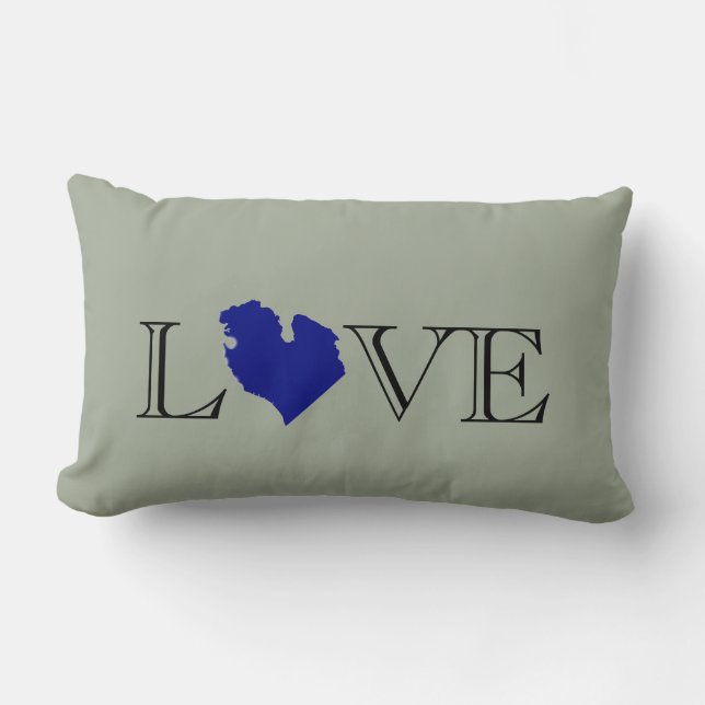 I heart Michigan Lumbar Pillow (Front)