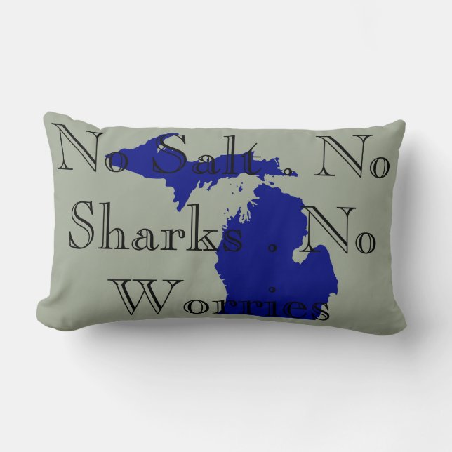 I heart Michigan Lumbar Pillow (Front)