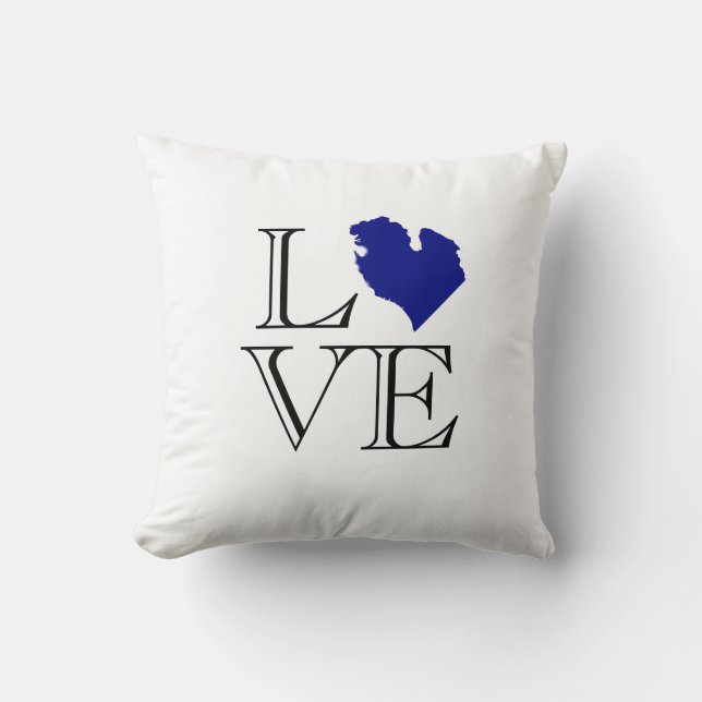 I heart Michigan Throw Pillow (Front)