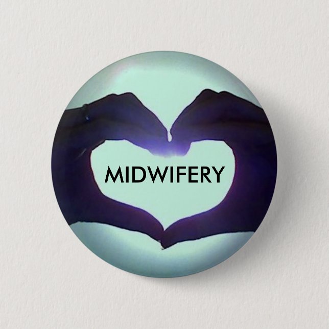 I heart Midwifery 2 Inch Round Button (Front)