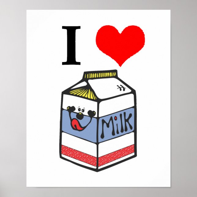 I heart milk poster (Front)