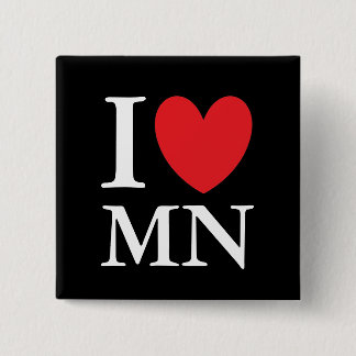 I Heart Minnesota 2 Inch Square Button