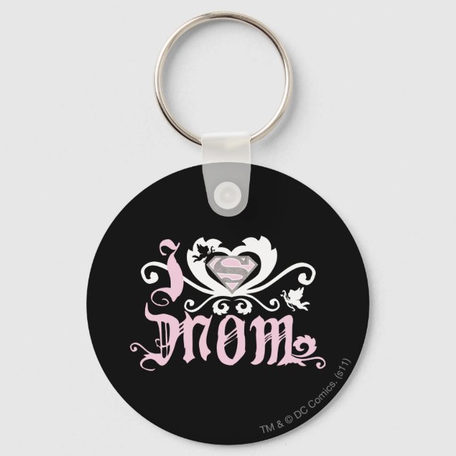 I Heart Mom  Pink Keychain (Front)
