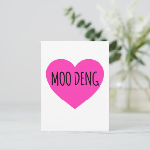 I Heart Moo Deng - Baby Hippo Moo Deng Postcard