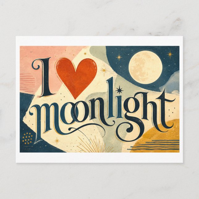 "I [Heart] Moonlight" Postcard (Front)