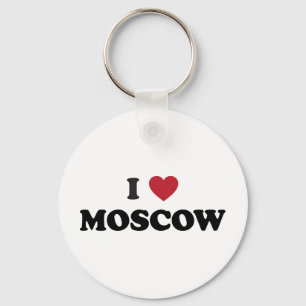 I Heart Moscow Russia Keychain