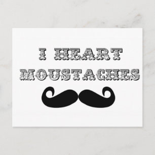 I Heart Moustaches Postcard