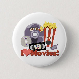 I Heart Movies! 2 Inch Round Button