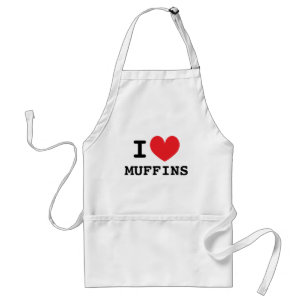 I heart muffins kitchen apron for baking