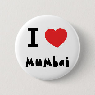 I heart Mumbai / Bombay 2 Inch Round Button