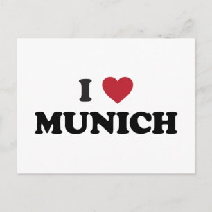 I Heart Munich Germany Postcard