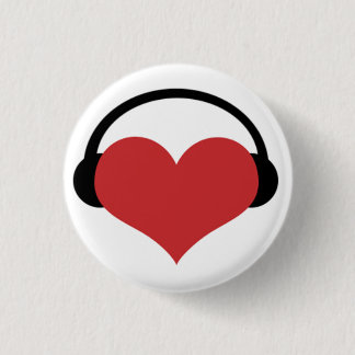 I Heart Music 1 Inch Round Button
