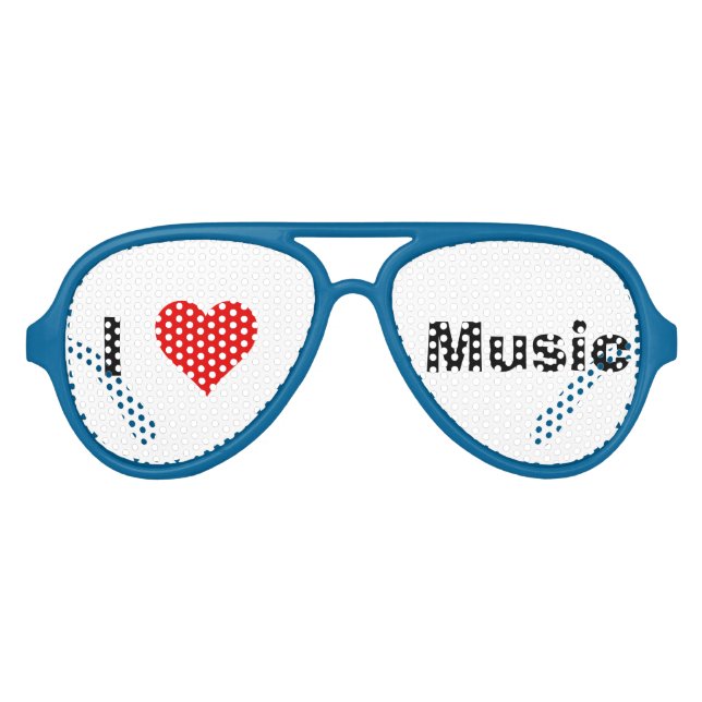 I Heart Music Party Sunglasses (Front)