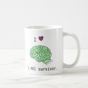 "I [heart] my ABI survivor" mug