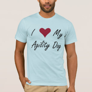I Heart My Agility Dog Shirt