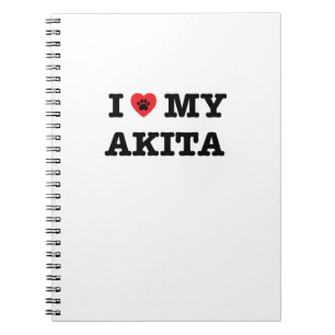 I Heart My Akita Notebook