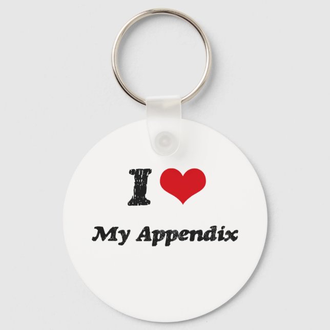 I Heart My Appendix Keychain (Front)