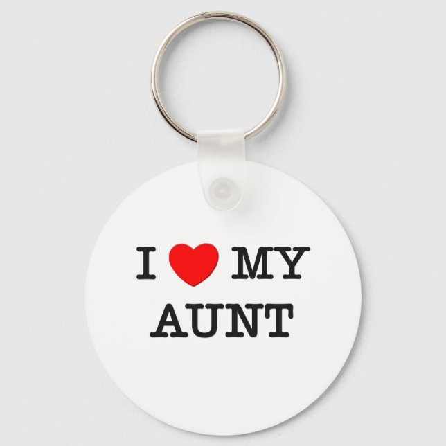 I Heart My AUNT Keychain (Front)
